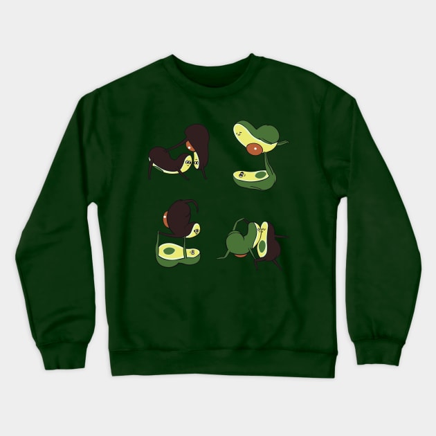 Avocado Yoga Relationship Goals Crewneck Sweatshirt by huebucket